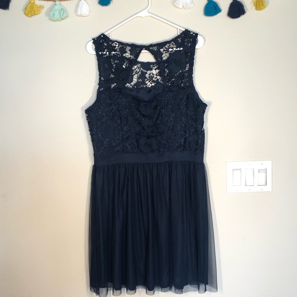 Lauren Conrad Navy Blue Dress